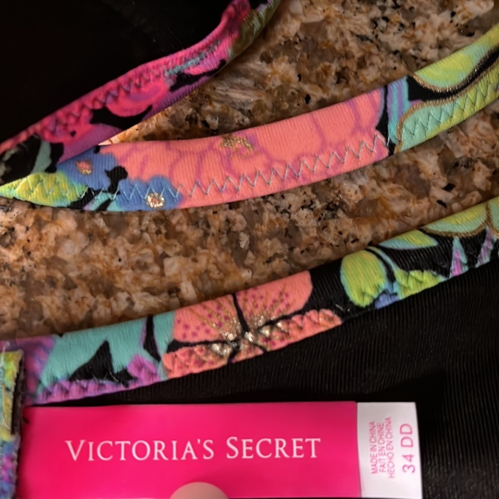 Victoria Secret Pink Floral swim top 34DD - Picture 6 of 6